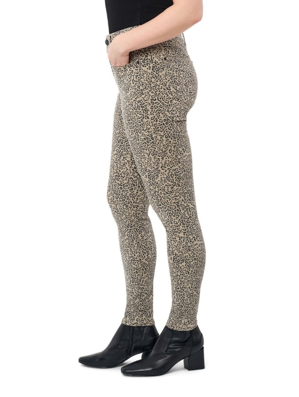 12 Seven7 Animal Print Tummyless High‎ Rise Skinny Jeans